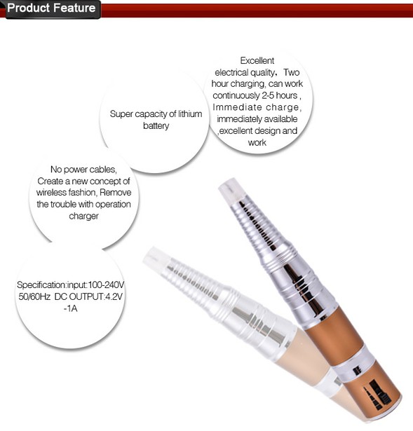 Het professionele van de de Lippen Permanente Make-up van de Tatoegeringsmachine Draadloze van de de Pen Kosmetische Schoonheid Kanon van Tatoo 1
