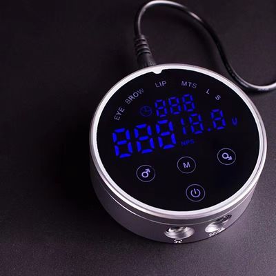 China 80*28mm Grijz AV1.5V-12V H8 Smart Power Supply Dual LCD Touch Screen Tattoo Machine Kleurrijke Spanning Intelligente Digitale leverancier