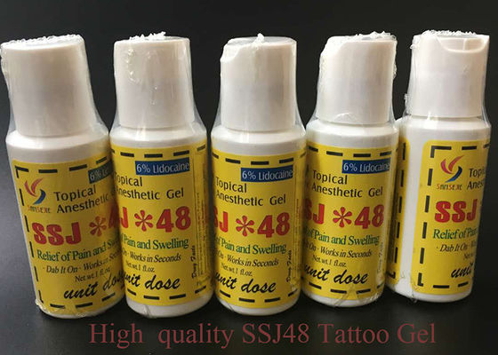 China Oogbroek Lip Tattoo Anesthetische Creme 6% verdovend SSJ*48 Tattoo Anesthetische Gel leverancier