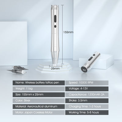 Draadloze Dermografo-machine SPMU Draadloze wenkbrauwen Permanente make-up Universele cartridge Microblading Machine Tattoo Pen leverancier