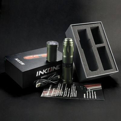 Roestvrij staal 1800mAh NARW draadloze tatoeëermachine 1-OLED display touchscreen batterij Rotary tatoeage pistool tatoeage pen met stroom RCA leverancier