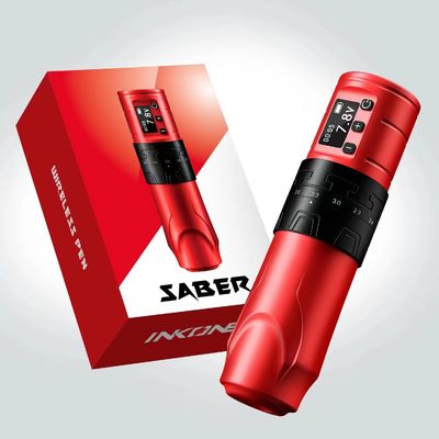 1500mAh draadloos tatoeagepistool INKONE SABER Coreless Tattoo Machine Pen Krachtige motor lange slag 4,2 mm vliegtuig aluminium leverancier
