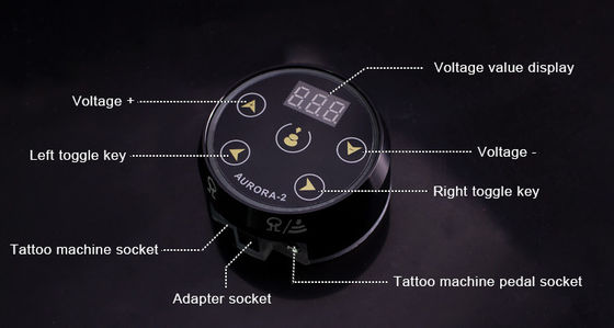 Upgrade Digital LCD Display Touch Screen Mini Aurora II Tattoo Power Supply 388g Pakketgewicht voor tatoeage machine leverancier