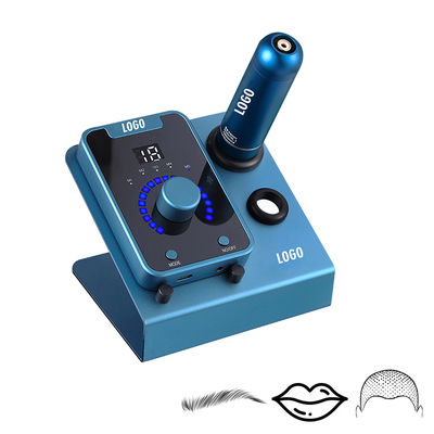 Elektrisch pistooltype SMP-apparaat voor micropigmentatie van de hoofdhuid met permanente make-up en Zwitserse motor-tattoo-machine in zwart-blauw leverancier