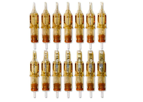 20 Stuks/Doos Gele Cartridge Tattoo Wenkbrauw Permanente Make-up Naalden leverancier