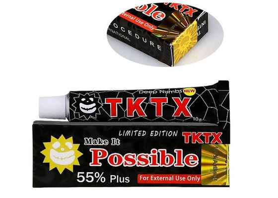 55% Zwarte Tktx Topische Verdovingscrème Laser Tattoo Verwijderingscrème 10g leverancier
