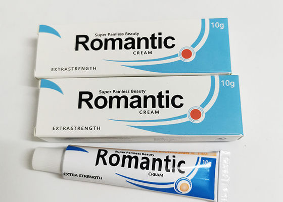 10G Romantische Witte Kleur Wenkbrauw Tattoo Verdovende Crème leverancier