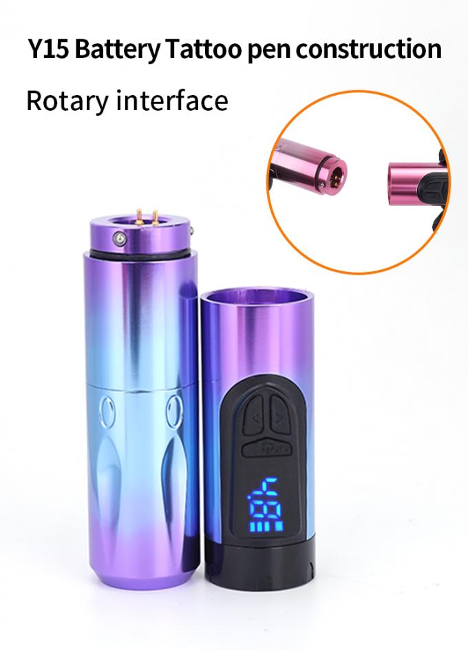 14500mAh Reserve Battery Power Wireless Tattoo Machine met LCD-scherm en vervangbare batterij Aircraft Aluminium Design 4