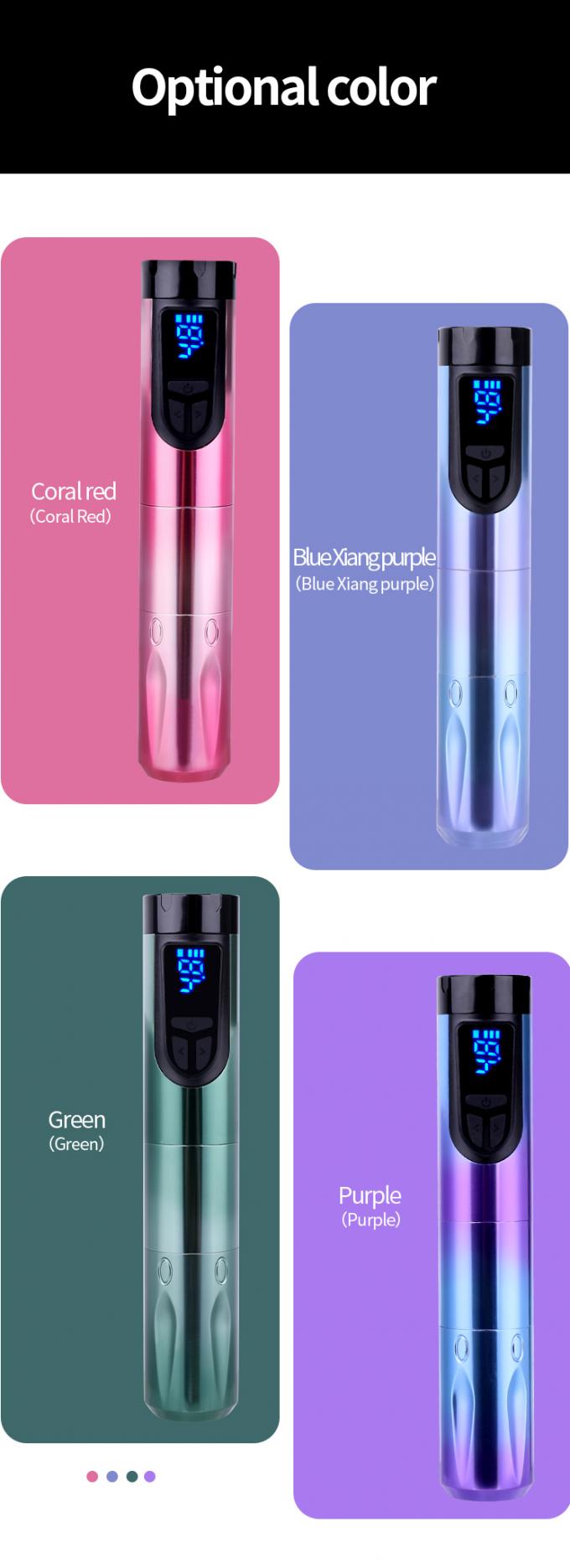 14500mAh Reserve Battery Power Wireless Tattoo Machine met LCD-scherm en vervangbare batterij Aircraft Aluminium Design 5