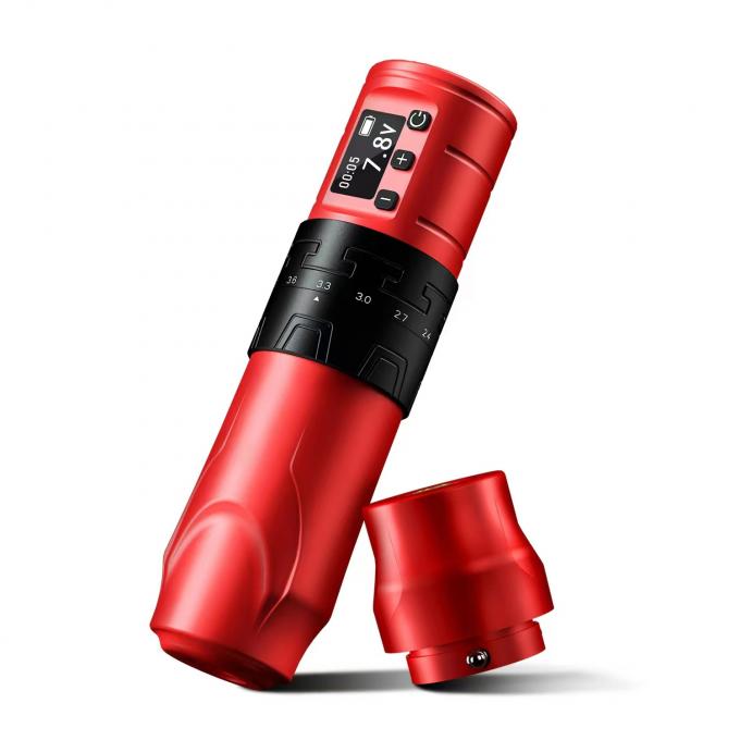 1500mAh draadloos tatoeagepistool INKONE SABER Coreless Tattoo Machine Pen Krachtige motor lange slag 4,2 mm vliegtuig aluminium 1