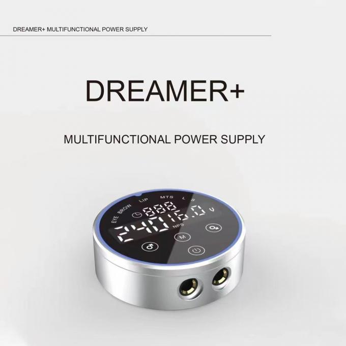 80*28mm Grijz AV1.5V-12V H8 Smart Power Supply Dual LCD Touch Screen Tattoo Machine Kleurrijke Spanning Intelligente Digitale 1