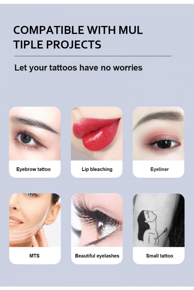 Scalp Micropigmentatie Oogbroek Eyeline Lip Rotary Tattoo Cartridges Pen roestvrij staal met elektrische batterij stroomtoevoer 5