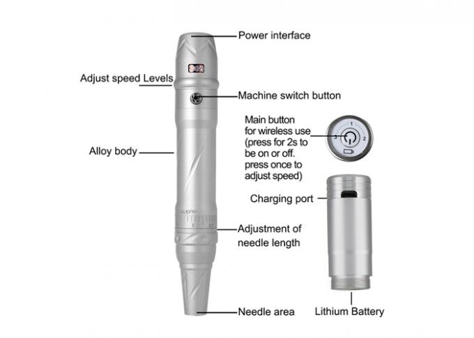 Draadloze PMU machine tatoeage pen, elektrische microblading make-up tatoeage machine 2