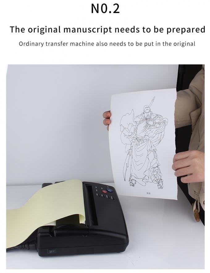 12000mAh Mini Tattoo Stencil Printer Thermische kopieermachine Draadloze overdracht Printer Tattoo Printer Machine 2