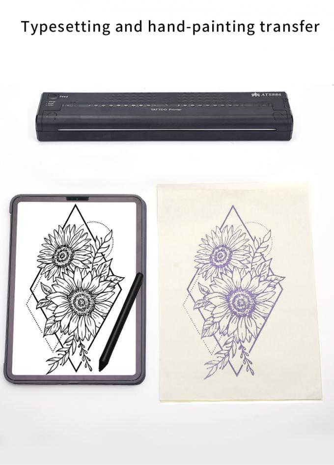 12000mAh Mini Tattoo Stencil Printer Thermische kopieermachine Draadloze overdracht Printer Tattoo Printer Machine 16