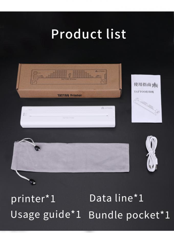 12000mAh Mini Tattoo Stencil Printer Thermische kopieermachine Draadloze overdracht Printer Tattoo Printer Machine 28