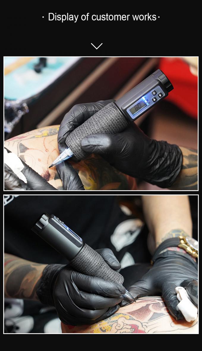 Elektrisch LCD-scherm 2000mAh Batterij Tattoo Gun RCA Draadloze Rotary Tattoo Machine Pen Kit voor Tattoo Artist 18